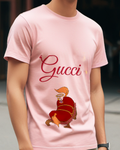 Blush Pink Teacup With Horse Like Legs Graphic T-Shirt - model wearing view