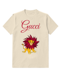 Ivory Lion Spiky Red Mane Graphic T-Shirt - front product view