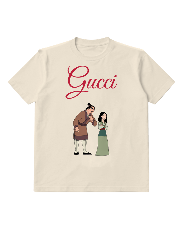Ivory Mulan And Li Shang Standing Together Graphic T-Shirt - front product view
