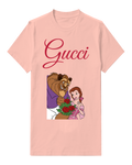 Blush Pink Beast Holds Roses For Belle Graphic T-Shirt - front product view