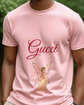 Blush Pink Pale Gowned Fairy Wand Graphic T-Shirt - model wearing view