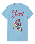 Sky Blue Donald And Daisy On Swing Set Graphic T-Shirt - front product view