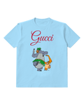 Sky Blue Baloo And Louie Dancing Together Crew Neck Graphic T-Shirt - front product view