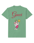 Sage Green Piglet As Angel Holding Star Graphic T-Shirt - front product view