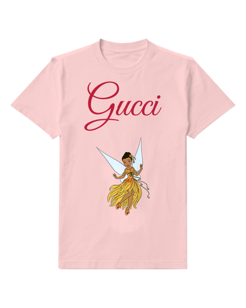 Blush Pink Yellow Fairy Layered Petal Skirt Graphic T-Shirt - front product view