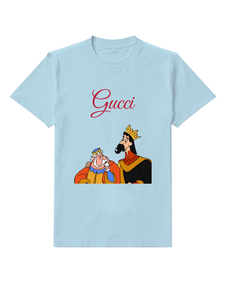 Sky Blue King And Small Orange Companion Graphic T-Shirt - front product view