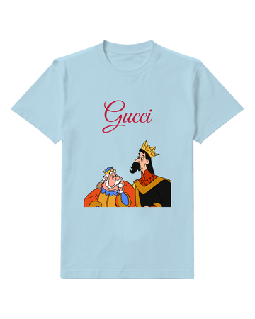 Sky Blue King And Small Orange Companion Graphic T-Shirt - front product view