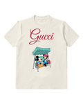 Light Gray Mickey And Minnie On Swing Set Graphic T-Shirt - front product view