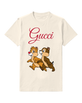 Ivory Chip And Dale Running Together Graphic T-Shirt - front product view