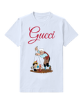 Sky Blue Old Man Controls Puppets On Strings Graphic T-Shirt - front product view