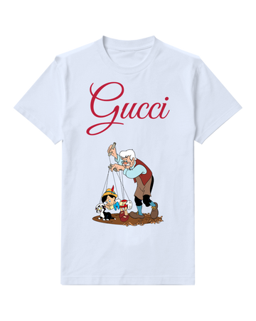 Sky Blue Old Man Controls Puppets On Strings Graphic T-Shirt - front product view