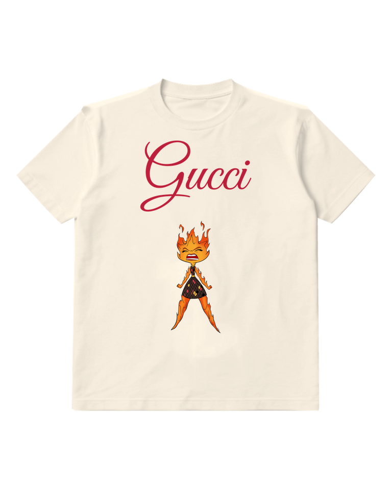 Ivory Fiery Haired Girl Dark Outfit Graphic T-Shirt - front product view