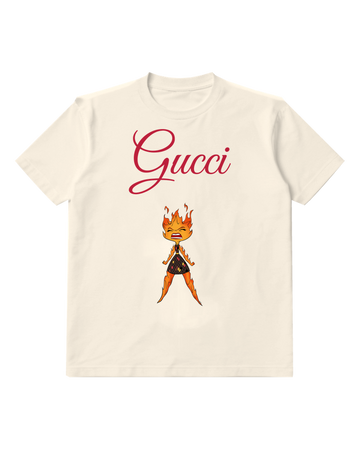 Ivory Fiery Haired Girl Dark Outfit Graphic T-Shirt - front product view