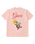 Blush Pink Small Insect Yellow Plume Graphic T-Shirt - front product view
