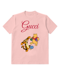 Blush Pink Tiger And Bear With Honey Pots Graphic T-Shirt - front product view