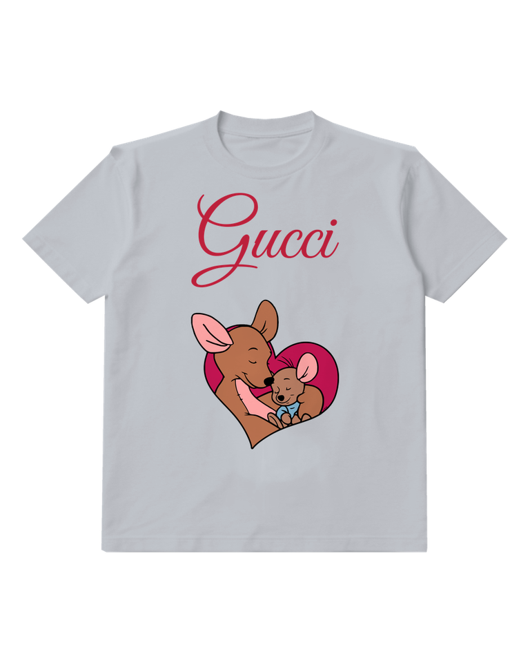 Pale Lavender Kanga Holds Roo In Heart Shape Graphic T-Shirt - front product view