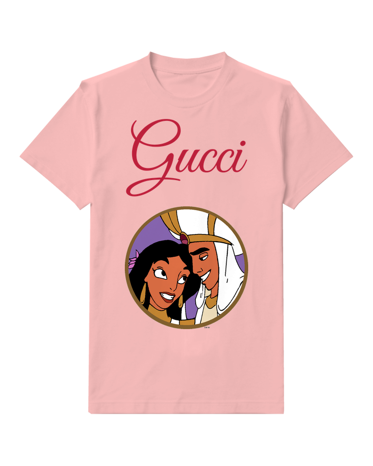 Blush Pink Jasmine And Aladdin Close Together Graphic T-Shirt - front product view