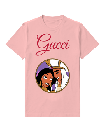 Blush Pink Jasmine And Aladdin Close Together Graphic T-Shirt - front product view