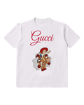 White Jessie Riding Bullseye On Cloud Graphic T-Shirt - front product view