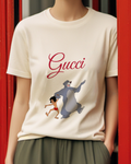 Ivory Baloo And Mowgli Dancing Together Graphic T-Shirt - model wearing view