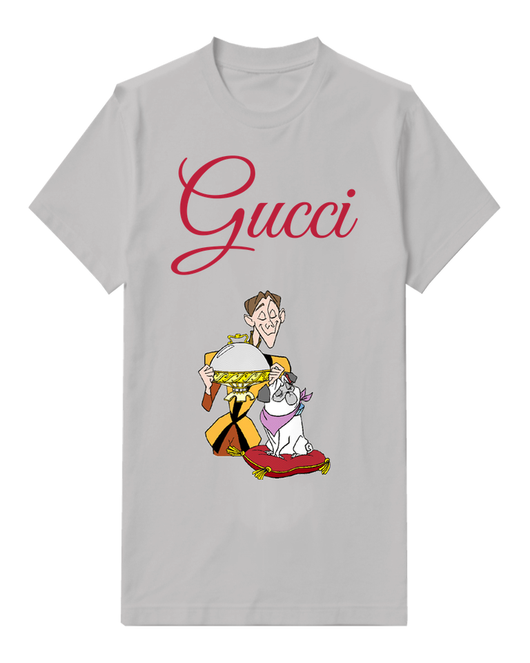 Light Gray Young Man Serving Raccoon Graphic T-Shirt - front product view