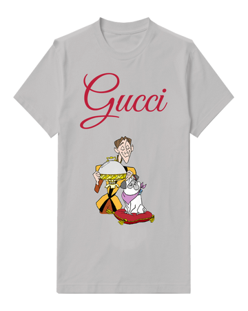 Light Gray Young Man Serving Raccoon Graphic T-Shirt - front product view