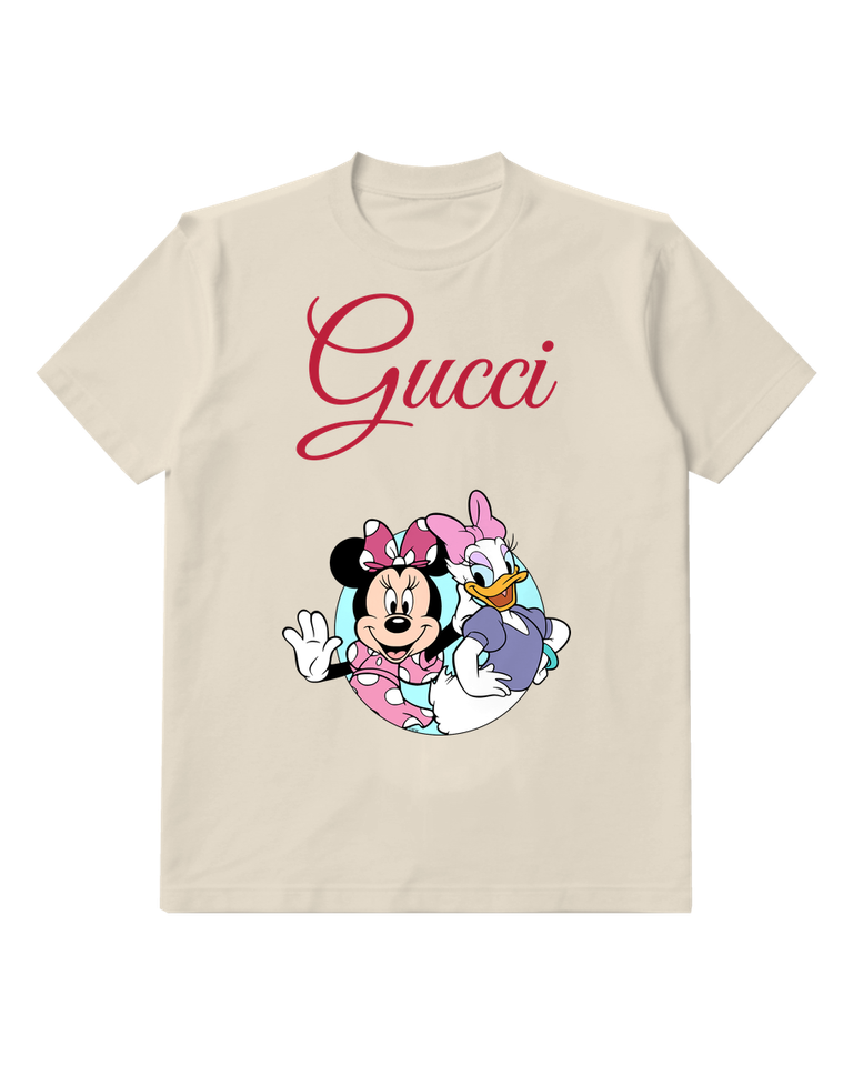 Ivory Minnie And Daisy In Circular Frame Graphic T-Shirt - front product view