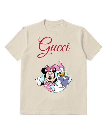 Ivory Minnie And Daisy In Circular Frame Graphic T-Shirt - front product view