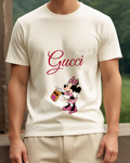 Ivory Mouse Yellow Handbag Graphic T-Shirt - model wearing view