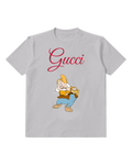 Light Gray Yellow Capped Dwarf Carrying Bundle Graphic T-Shirt - front product view