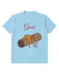 Sky Blue Bambi And Thumper Near Log Graphic T-Shirt - front product view