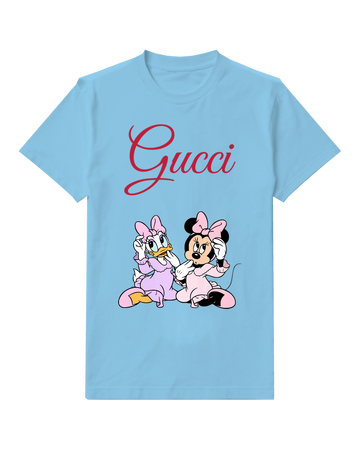 Sky Blue Minnie And Daisy In Nightgowns Graphic T-Shirt - front product view