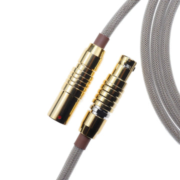 Modular Straight Input Line For Custom Keypads, Detachable Gold-Plated Dual-Section Data Transmission Cord