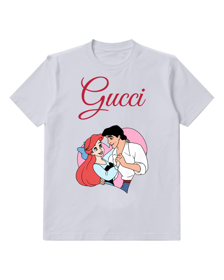 Pale Lavender Ariel And Eric Embracing In Dance Graphic T-Shirt - front product view