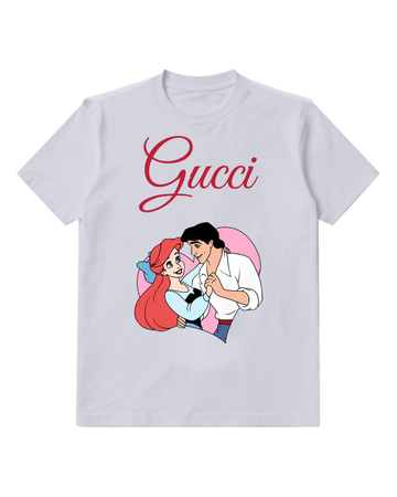 Pale Lavender Ariel And Eric Embracing In Dance Graphic T-Shirt - front product view
