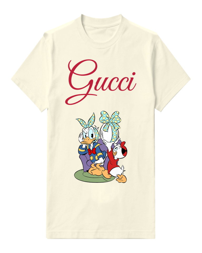 Ivory Donald Duck And Huey Duck Graphic T-Shirt - front product view