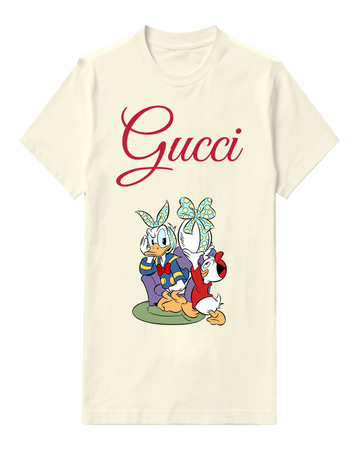 Ivory Donald Duck And Huey Duck Graphic T-Shirt - front product view