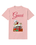 Blush Pink Chef Stirring Cooking Pot Graphic T-Shirt - front product view