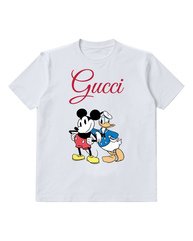 Pale Lavender Mickey And Donald In Dance Pose Graphic T-Shirt - front product view
