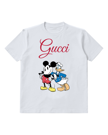 Pale Lavender Mickey And Donald In Dance Pose Graphic T-Shirt - front product view