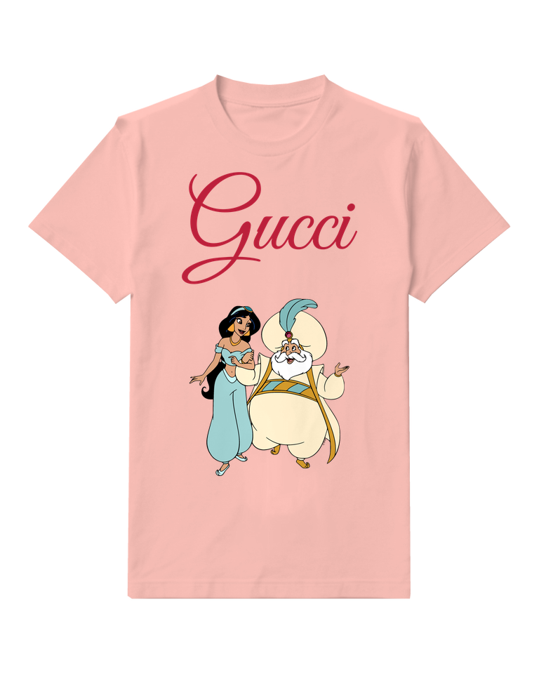Blush Pink Jasmine And Sultan Dancing Together Graphic T-Shirt - front product view