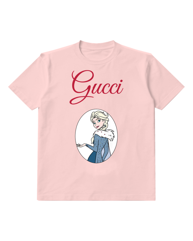 Blush Pink Pale Haired Woman Oval Portrait Graphic T-Shirt - front product view