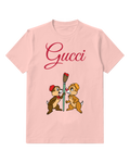 Blush Pink Chip And Dale Holding Giant Paintbrush Graphic T-Shirt - front product view