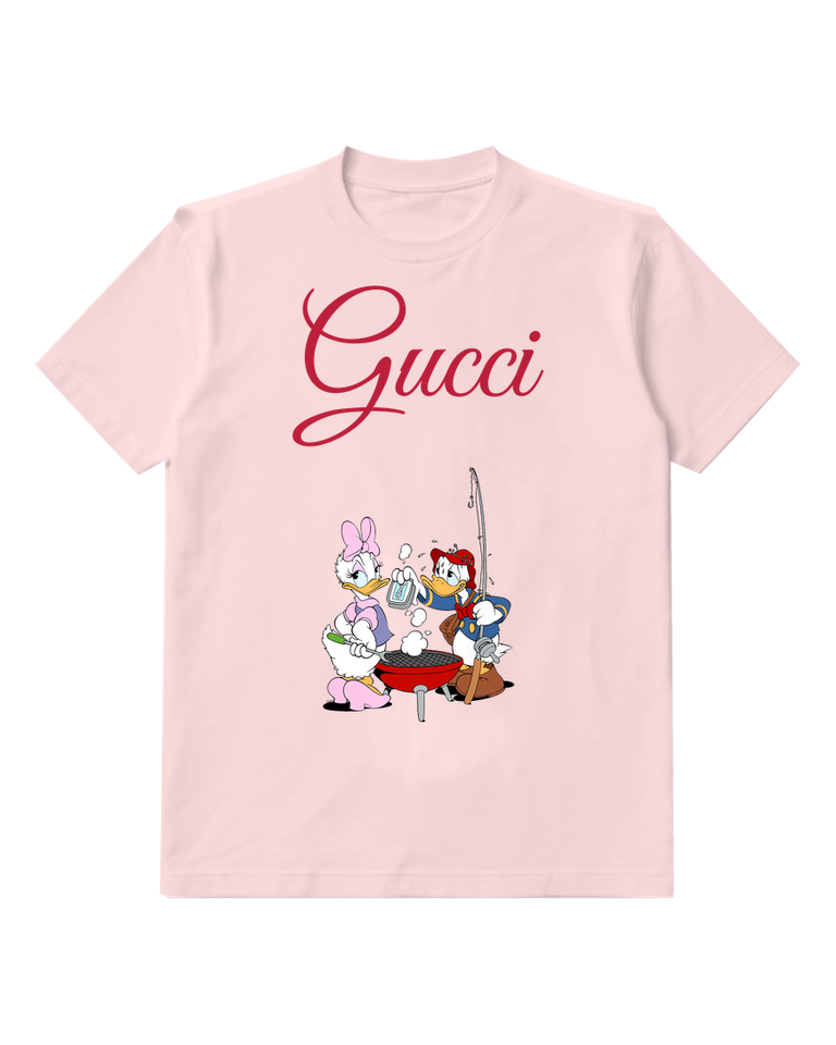 Blush Pink Donald And Daisy At Barbecue Grill Graphic T-Shirt - front product view