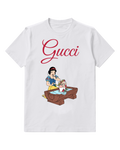 White Snow White Bathes Grumpy In Tub Graphic T-Shirt - front product view
