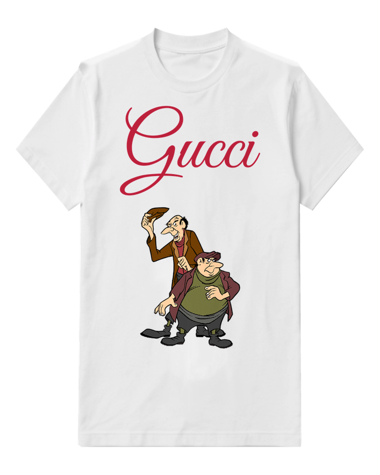 White Tall Man And Stocky Companion Graphic T-Shirt - front product view