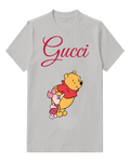Light Gray Winnie The Pooh Holding Piglet Graphic T-Shirt - front product view