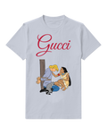 Pale Lavender Pocahontas Kneels Beside Tied Man Graphic T-Shirt - front product view