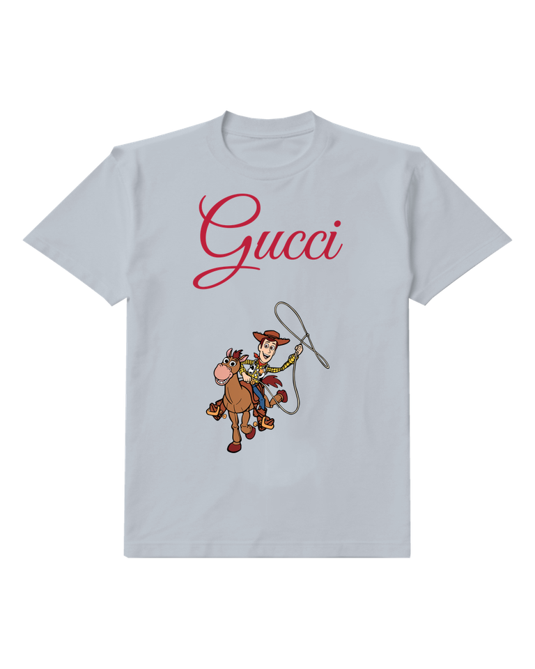 Pale Lavender Cowboy On Horse With Lasso Graphic T-Shirt - front product view