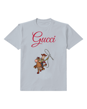 Pale Lavender Cowboy On Horse With Lasso Graphic T-Shirt - front product view